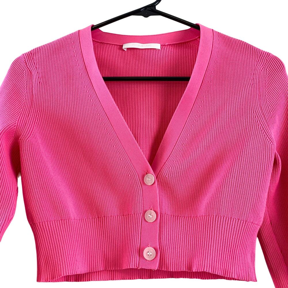 Helmut Lang Essential Crop Button Front Cardigan … - image 7